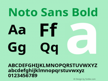 Noto Sans Bold Version 2.001; ttfautohint (v1.8.2)图片样张