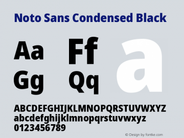 Noto Sans Condensed Black Version 2.006图片样张