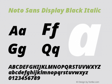 Noto Sans Display Black Italic Version 2.005; ttfautohint (v1.8.4) -l 8 -r 50 -G 200 -x 14 -D latn -f none -a qsq -X 