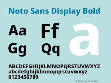 Noto Sans Display Bold Version 2.006; ttfautohint (v1.8.4) -l 8 -r 50 -G 200 -x 14 -D latn -f none -a qsq -X 