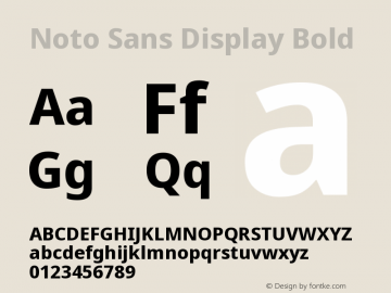 Noto Sans Display Bold Version 2.006图片样张