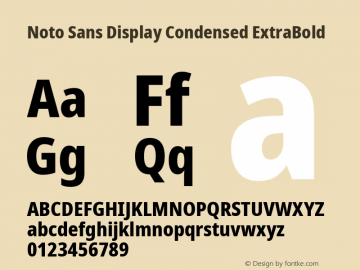Noto Sans Display Condensed ExtraBold Version 2.006; ttfautohint (v1.8.4) -l 8 -r 50 -G 200 -x 14 -D latn -f none -a qsq -X 