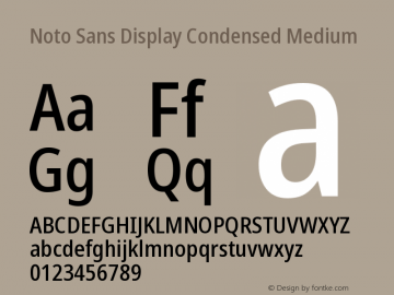 Noto Sans Display Condensed Medium Version 2.006图片样张