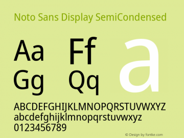 Noto Sans Display SemiCondensed Version 2.006; ttfautohint (v1.8.4) -l 8 -r 50 -G 200 -x 14 -D latn -f none -a qsq -X 