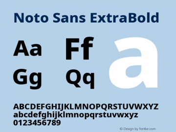 Noto Sans ExtraBold Version 2.001; ttfautohint (v1.8.2)图片样张