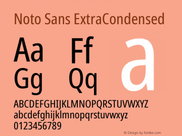 Noto Sans ExtraCondensed Version 2.001; ttfautohint (v1.8.2)图片样张