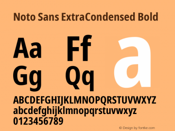 Noto Sans ExtraCondensed Bold Version 2.001; ttfautohint (v1.8.2)图片样张