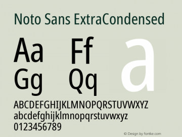 Noto Sans ExtraCondensed Version 2.006; ttfautohint (v1.8.4) -l 8 -r 50 -G 200 -x 14 -D latn -f none -a qsq -X 
