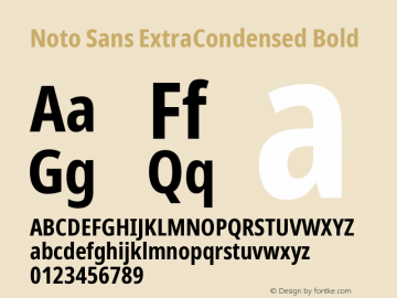 Noto Sans ExtraCondensed Bold Version 2.006; ttfautohint (v1.8.4) -l 8 -r 50 -G 200 -x 14 -D latn -f none -a qsq -X 