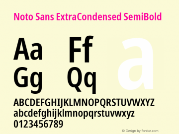 Noto Sans ExtraCondensed SemiBold Version 2.006; ttfautohint (v1.8.4) -l 8 -r 50 -G 200 -x 14 -D latn -f none -a qsq -X 