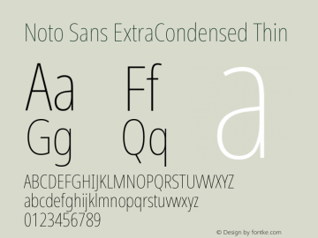 Noto Sans ExtraCondensed Thin Version 2.006; ttfautohint (v1.8.4) -l 8 -r 50 -G 200 -x 14 -D latn -f none -a qsq -X 