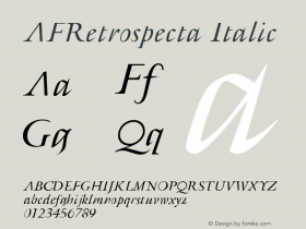 AFRetrospecta Italic Version 1.00图片样张