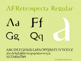 AFRetrospecta Regular Version 1.00图片样张