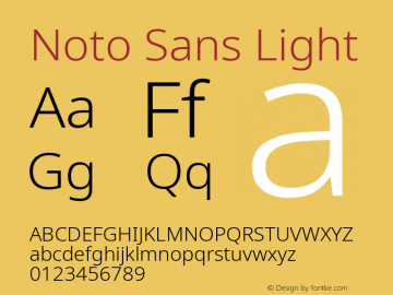 Noto Sans Light Version 2.001; ttfautohint (v1.8.2)图片样张