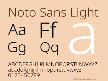 Noto Sans Light Version 2.003图片样张