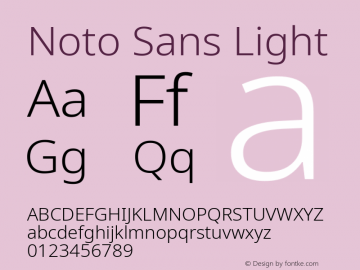 Noto Sans Light Version 2.006; ttfautohint (v1.8.4) -l 8 -r 50 -G 200 -x 14 -D latn -f none -a qsq -X 