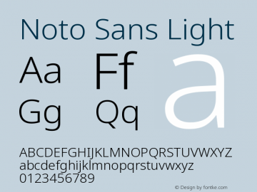 Noto Sans Light Version 2.006图片样张