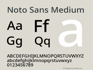 Noto Sans Medium Version 2.006; ttfautohint (v1.8.4) -l 8 -r 50 -G 200 -x 14 -D latn -f none -a qsq -X 