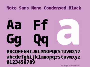 Noto Sans Mono Condensed Black Version 2.003图片样张