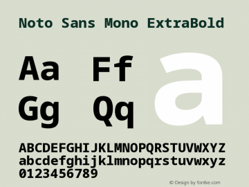 Noto Sans Mono ExtraBold Version 2.003图片样张