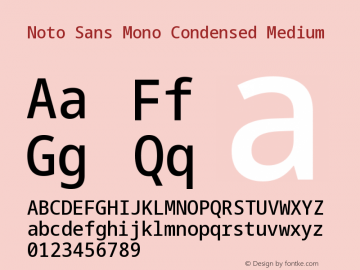 Noto Sans Mono Condensed Medium Version 2.007图片样张