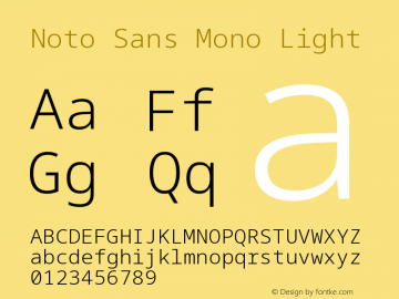 Noto Sans Mono Light Version 2.003图片样张