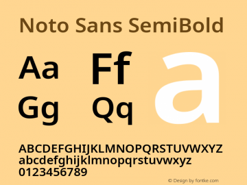 Noto Sans SemiBold Version 2.001; ttfautohint (v1.8.2)图片样张