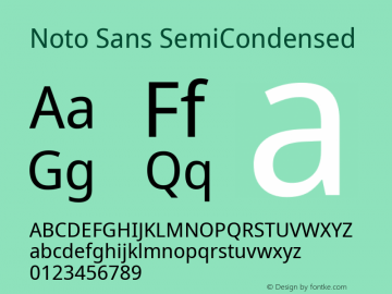 Noto Sans SemiCondensed Version 2.001; ttfautohint (v1.8.2)图片样张