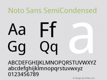 Noto Sans SemiCondensed Version 2.003图片样张