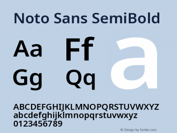 Noto Sans SemiBold Version 2.006图片样张