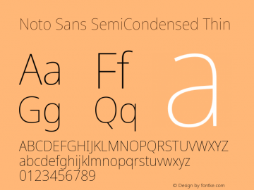 Noto Sans SemiCondensed Thin Version 2.006; ttfautohint (v1.8.4) -l 8 -r 50 -G 200 -x 14 -D latn -f none -a qsq -X 