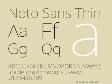 Noto Sans Thin Version 2.006; ttfautohint (v1.8.4) -l 8 -r 50 -G 200 -x 14 -D latn -f none -a qsq -X 