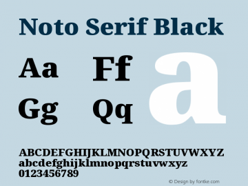 Noto Serif Black Version 2.005图片样张