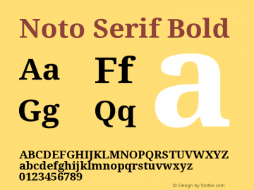 Noto Serif Bold Version 2.005图片样张