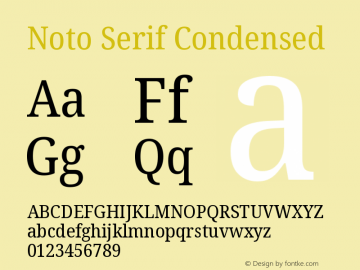 Noto Serif Condensed Version 2.005图片样张