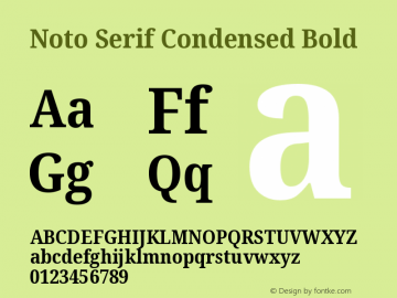 Noto Serif Condensed Bold Version 2.003图片样张