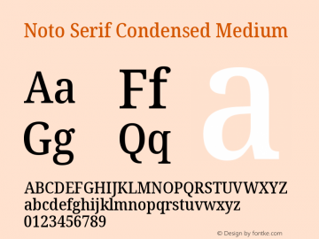 Noto Serif Condensed Medium Version 2.003图片样张