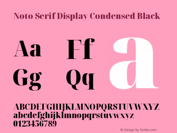 Noto Serif Display Condensed Black Version 2.005图片样张