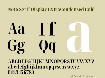 Noto Serif Display ExtraCondensed Bold Version 2.005图片样张