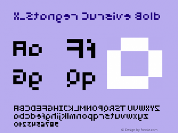 X_Stanger Cursive Bold Version 1.00 Font Sample