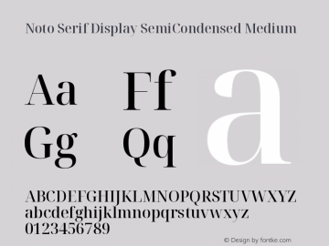 Noto Serif Display SemiCondensed Medium Version 2.005图片样张