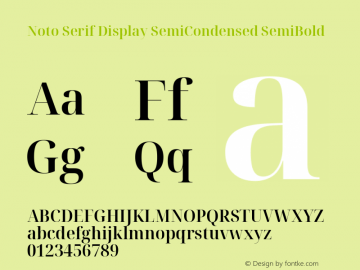 Noto Serif Display SemiCondensed SemiBold Version 2.005; ttfautohint (v1.8.4) -l 8 -r 50 -G 200 -x 14 -D latn -f none -a qsq -X 
