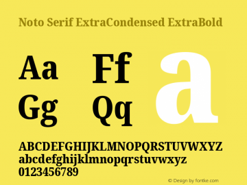 Noto Serif ExtraCondensed ExtraBold Version 2.002; ttfautohint (v1.8.2)图片样张