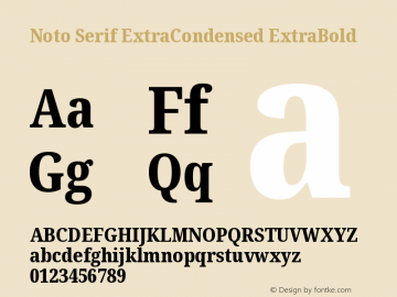 Noto Serif ExtraCondensed ExtraBold Version 2.003图片样张