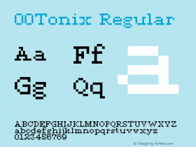 00Tonix Regular 1.00图片样张