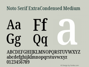 Noto Serif ExtraCondensed Medium Version 2.005图片样张