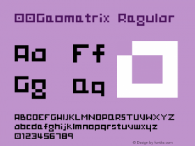 00Geometrix Regular 1.00 Font Sample