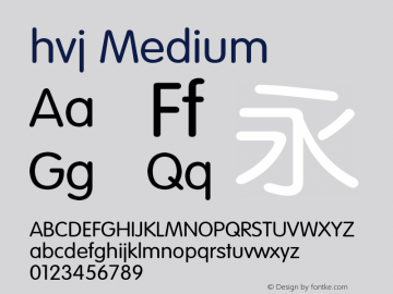 hvj Medium 1.0 Font Sample