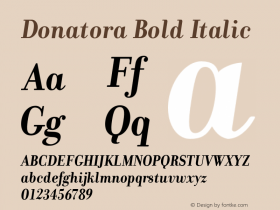 Donatora Bold Italic 001.000图片样张