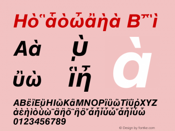 Helvetica Bold 001.003 Font Sample